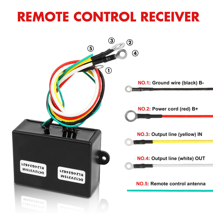 X-BULL 12V Winch Remote Control Winch Relay Solenoid Twin Handset Easy to Install