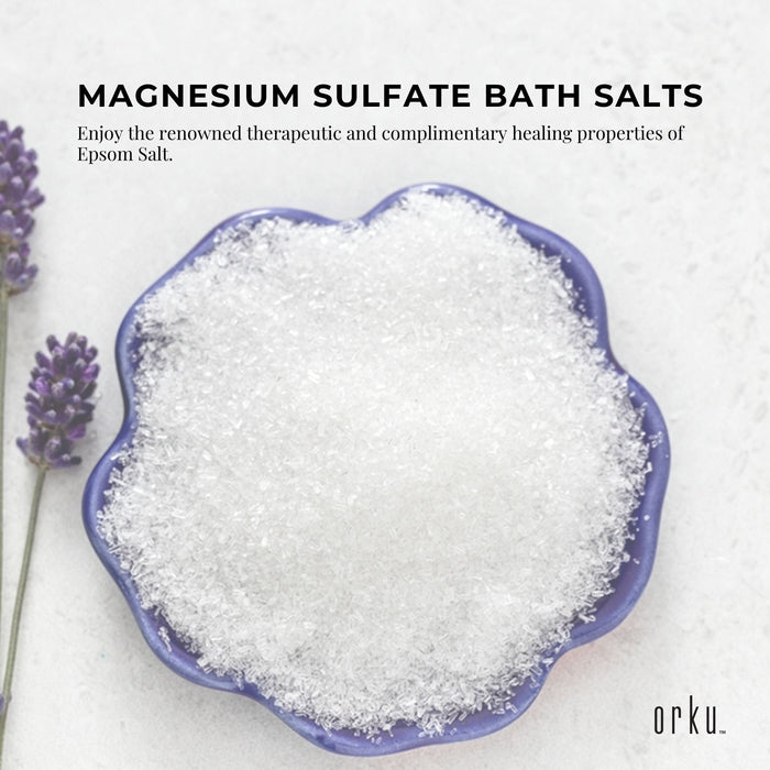 Orku 2Kg Epsom Salt - Magnesium Sulphate Bath Salts For Skin Body Sulfate