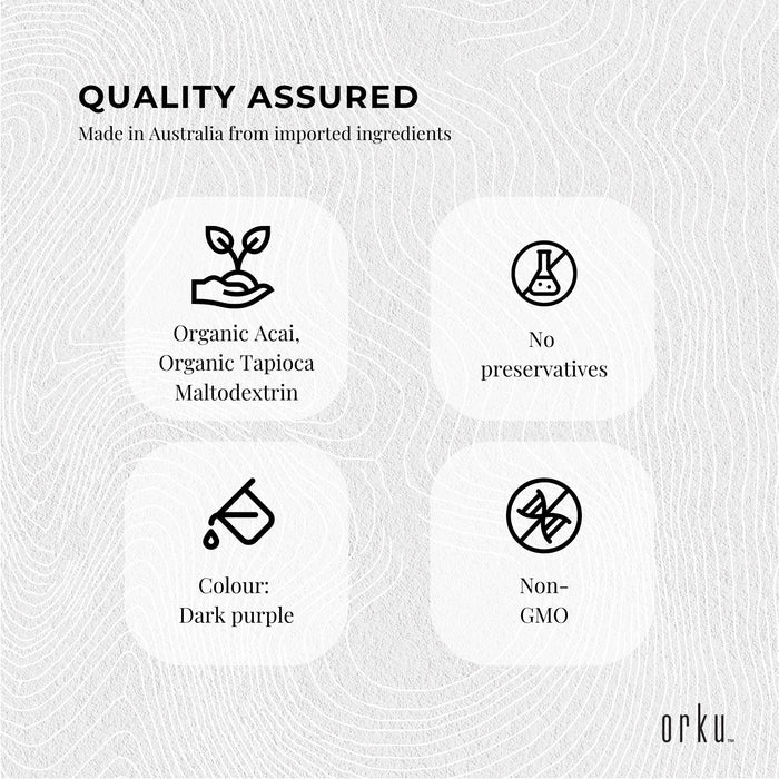 100g Acai Powder 100% Organic - Superfood Amazon Berries