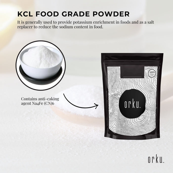 1Kg Potassium Chloride Powder - Pure E508 Food Grade Salt Substitute Replacer