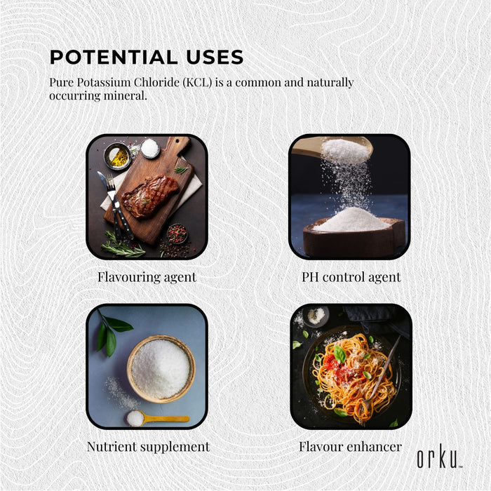 Bulk 20Kg Potassium Chloride Powder Tub - Pure KCL E508 Food Grade Replacer