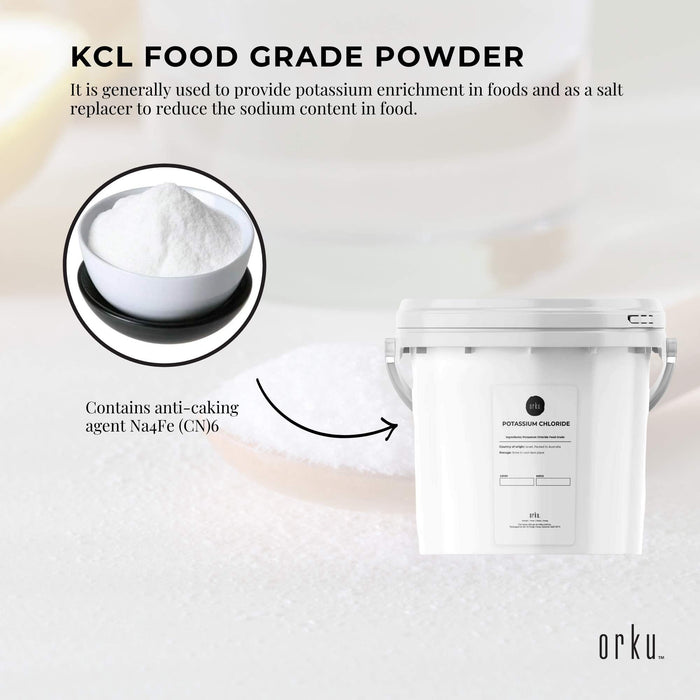 5Kg Potassium Chloride Powder Tub - Pure KCL E508 Food Grade Replacer
