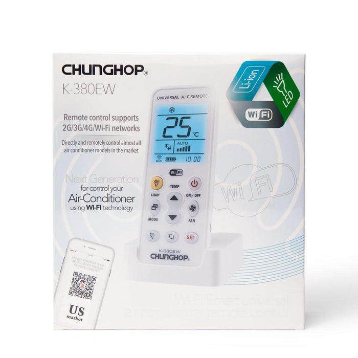 Chunghop K380EW Smart WiFi Air Conditioner Remote Compatible with HICON and More