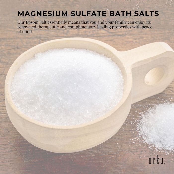 Orku 20Kg Epsom Salt - USP Grade Magnesium Sulfate Body Bath Salts