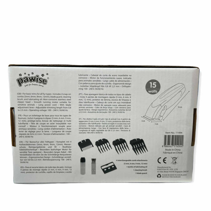 Pet Hair Clippers Set - Dog Cat Grooming Trimmer Electric Shaver Groomer Kit