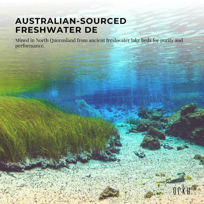 Orku 10Kg Fossil Shell Flour - Livestock Garden Diatomaceous Earth Bulk