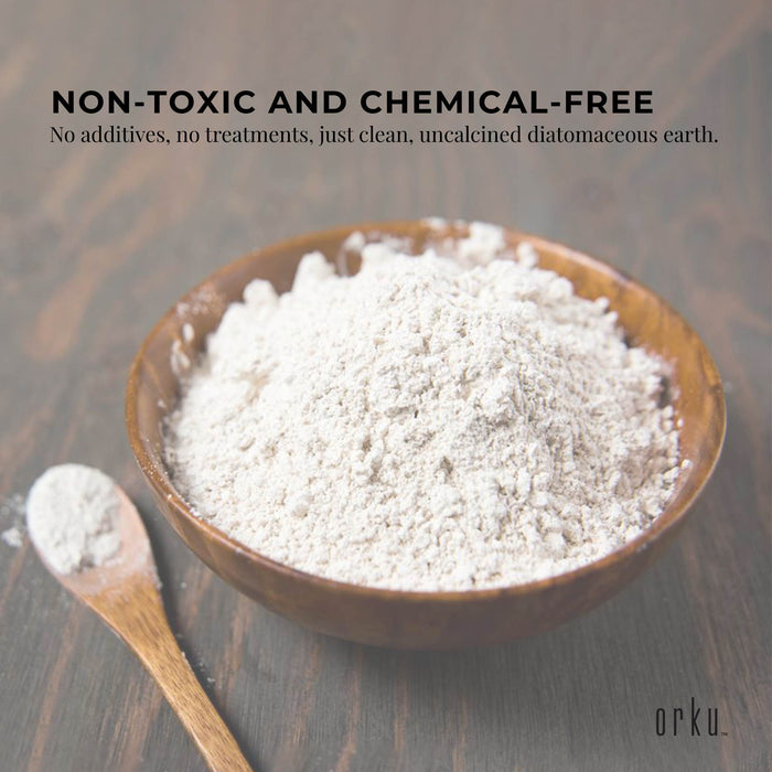 Orku 3Kg Fossil Shell Flour Tub - Livestock Garden Diatomaceous Earth