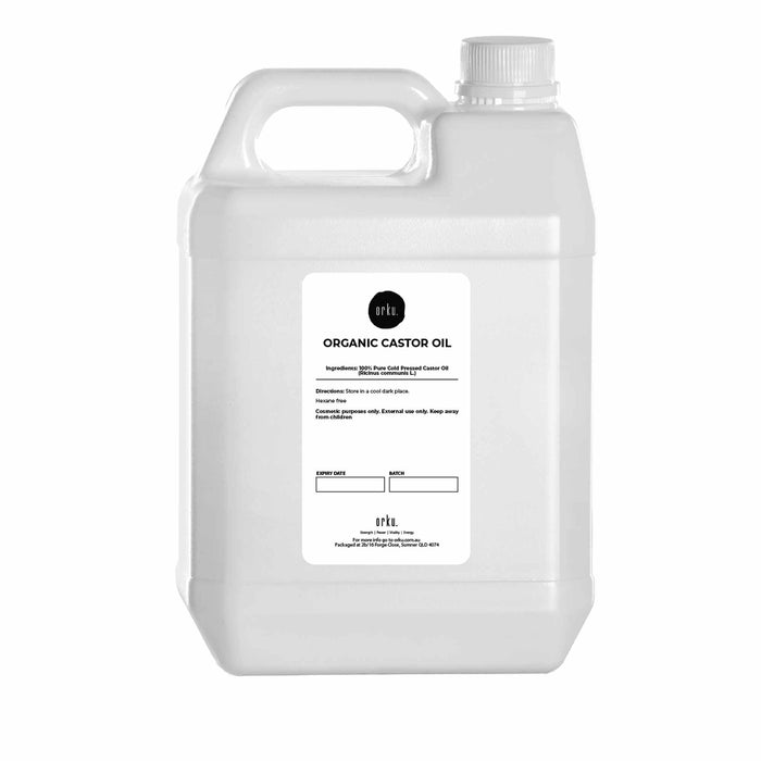 Orku 5L Organic Castor Oil - Hexane Free Cold Pressed