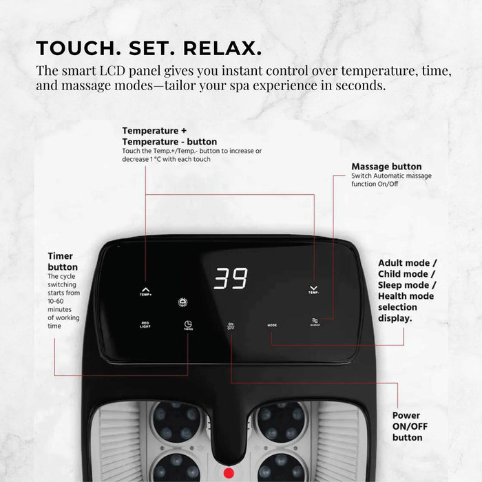 Foot Spa Automatic Water Heating Massager - Electric Pedicure Bath