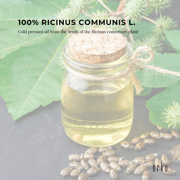 Orku 500ml Castor Oil - Hexane Free Cold Pressed Virgin