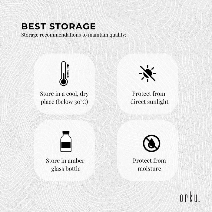 Orku 1L Castor Oil - Hexane Free Cold Virgin Pressed