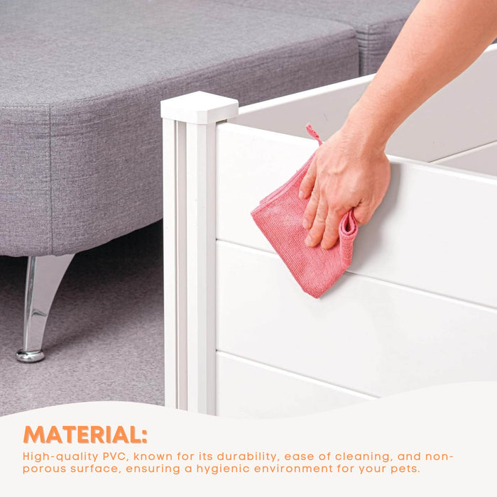 Rooster Farms Dog Whelping Box 0.95m x 0.95m x 0.48m - Puppy Birthing PVC Pen