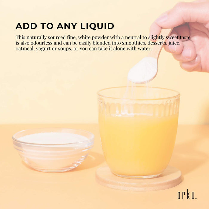 Orku 1Kg Chicory Root Inulin Powder - Unflavoured Natural Prebiotic Fibre