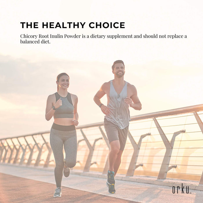 Orku 1Kg Chicory Root Inulin Powder - Unflavoured Natural Prebiotic Fibre