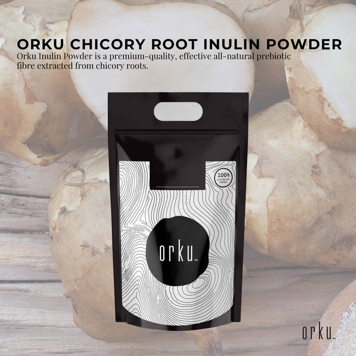 Orku 10Kg Chicory Root Inulin Powder - Unflavoured Natural Prebiotic Fibre