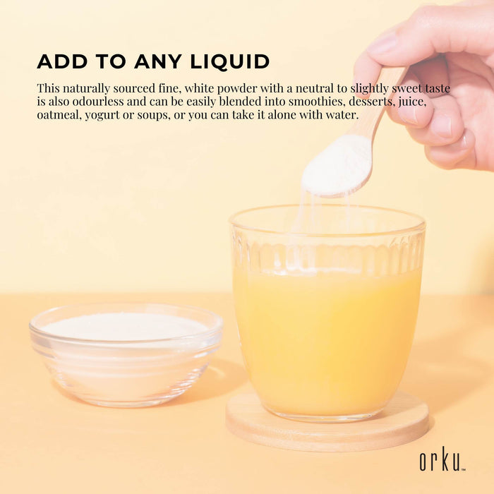 Orku 800g Chicory Root Inulin Powder Tub - Unflavoured Natural Prebiotic Fibre