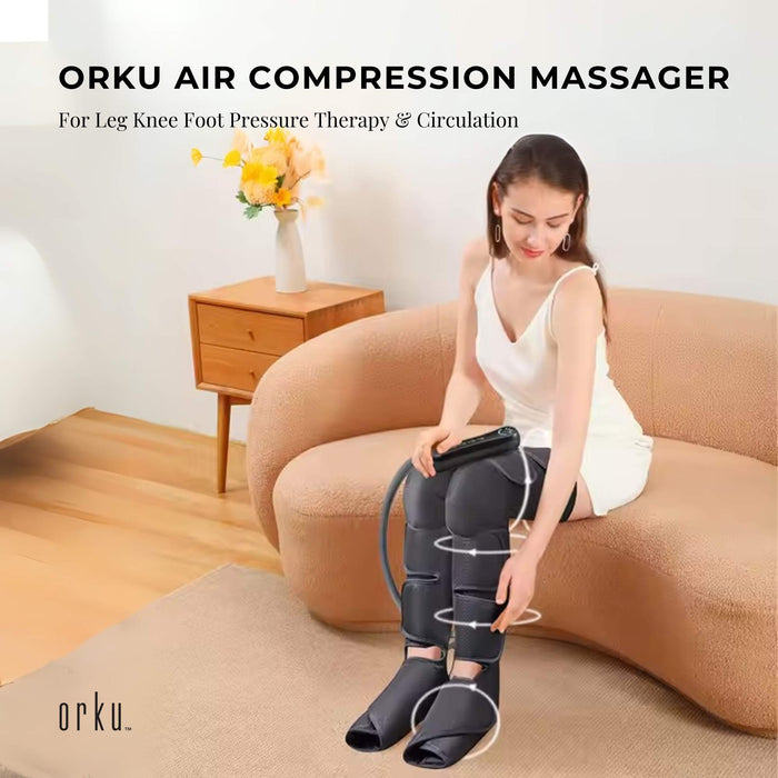 Orku Air Compression Massager for Leg Knee Foot - Pressure Therapy & Circulation