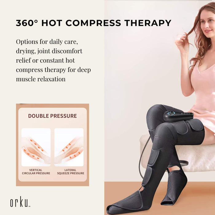 Orku Air Compression Massager for Leg Knee Foot - Pressure Therapy & Circulation