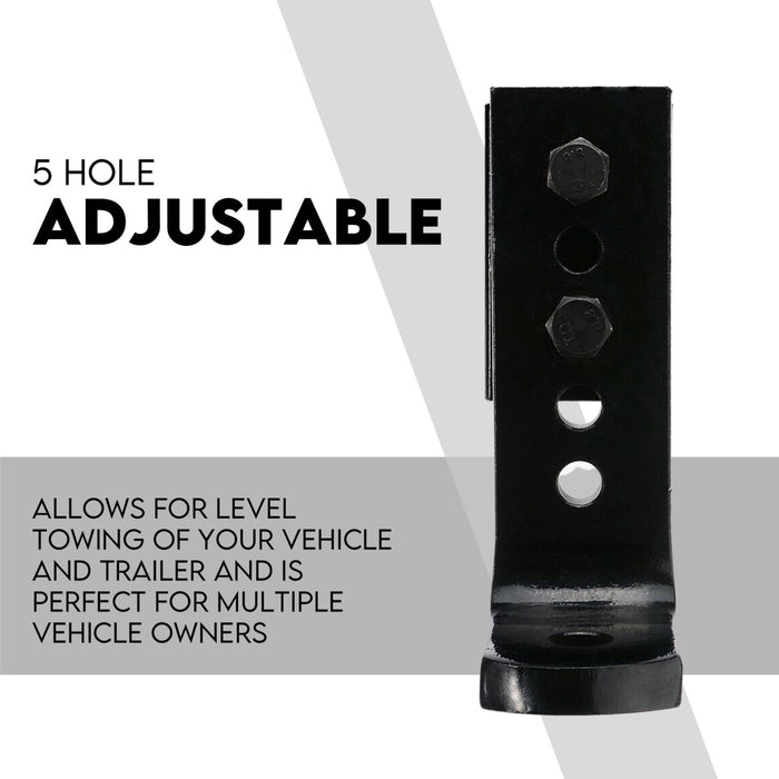 Adjustable Tow Bar Hitch Black Towbar Ball Height Tow Hitch Ball Towbar Drop Mount Tongue Trailer Tow Bar 4000KG