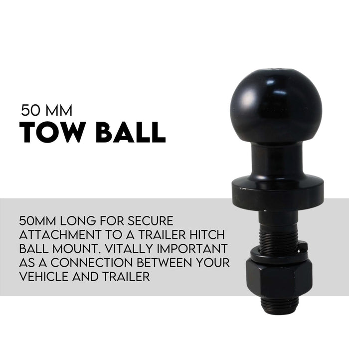 Adjustable Tow Bar Hitch Black Towbar Ball Height Tow Hitch Ball Towbar Drop Mount Tongue Trailer Tow Bar 4000KG