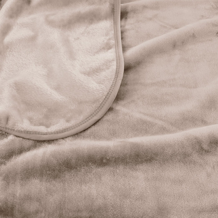 J Elliot Home 800GSM Luxury Winter Thick Mink Blanket Beige Queen