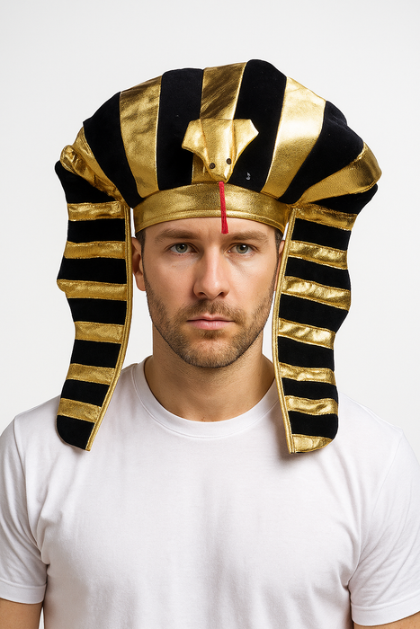 EGYPTIAN PHARAOH HAT King Costume Party Ancient Fancy Dress Halloween Pharoah