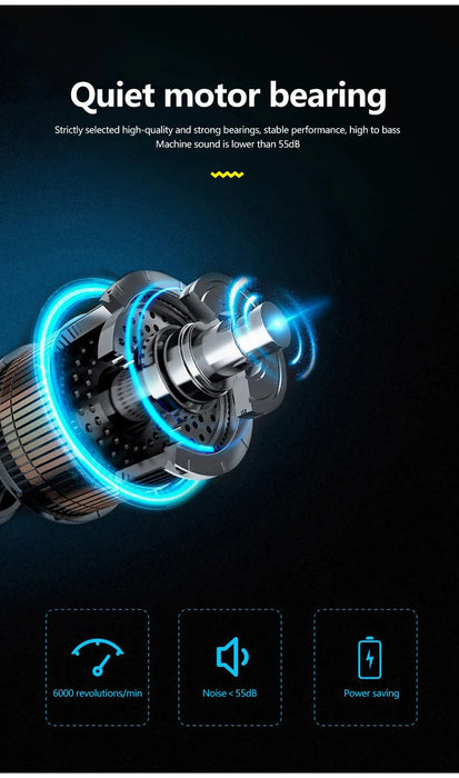 LCD Hair Clipper Barber Professional Electric Trimmer Shaver Beard Vintage - Gold