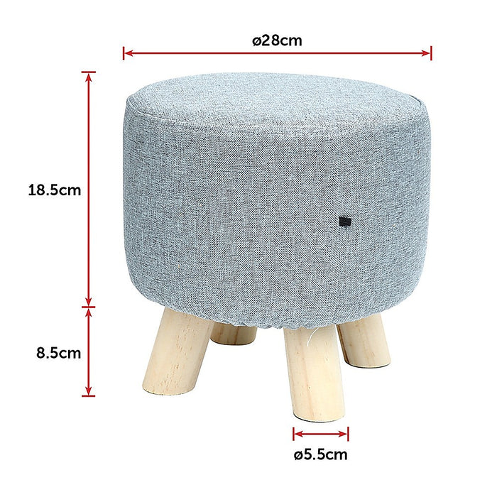 Fabric Ottoman Foot Stool Rest Pouffe Footstool Wood Storage Padded Seat high quality