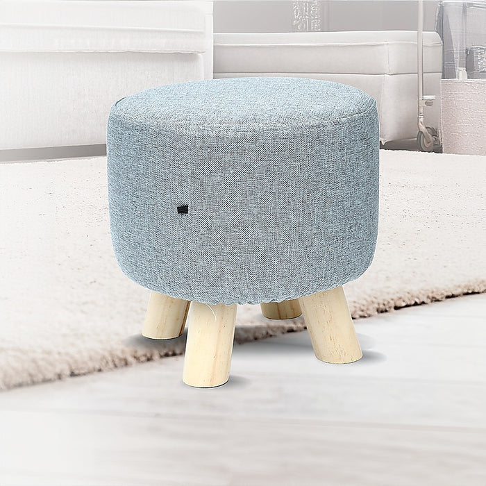 Fabric Ottoman Foot Stool Rest Pouffe Footstool Wood Storage Padded Seat high quality