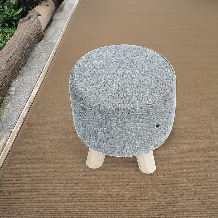 Fabric Ottoman Foot Stool Rest Pouffe Footstool Wood Storage Padded Seat high quality