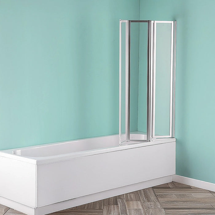 4 Fold Chrome Folding Bath Shower Screen Door Panel 1000 x 1400mmHigh Quality