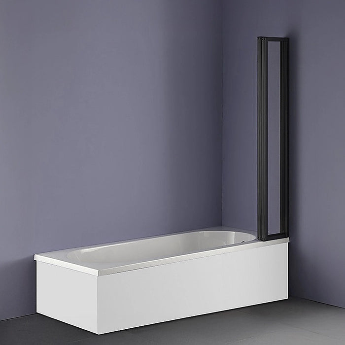 4 Fold Black Folding Bath Shower Screen Door Panel 1000 x 1400mmHigh Quality