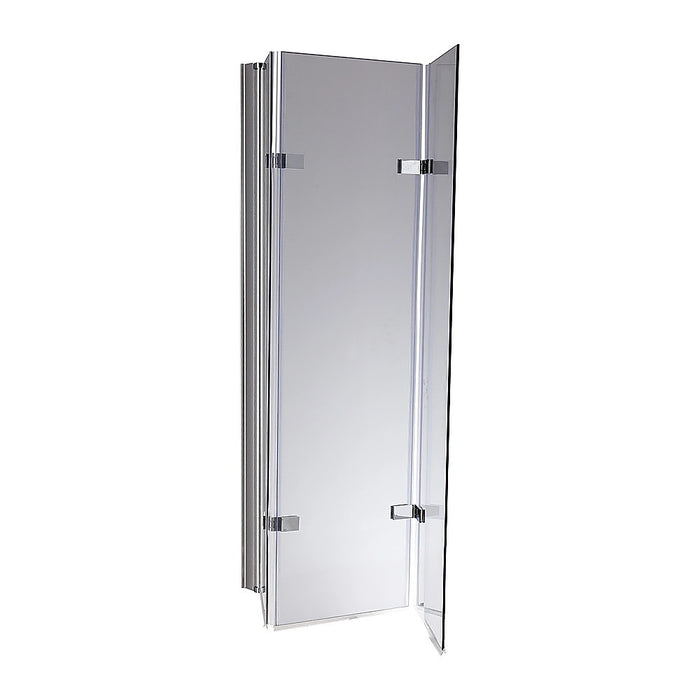3 Fold Chrome Folding Bath Shower Screen Door Panel 1300mm x 1400mmHigh Quality