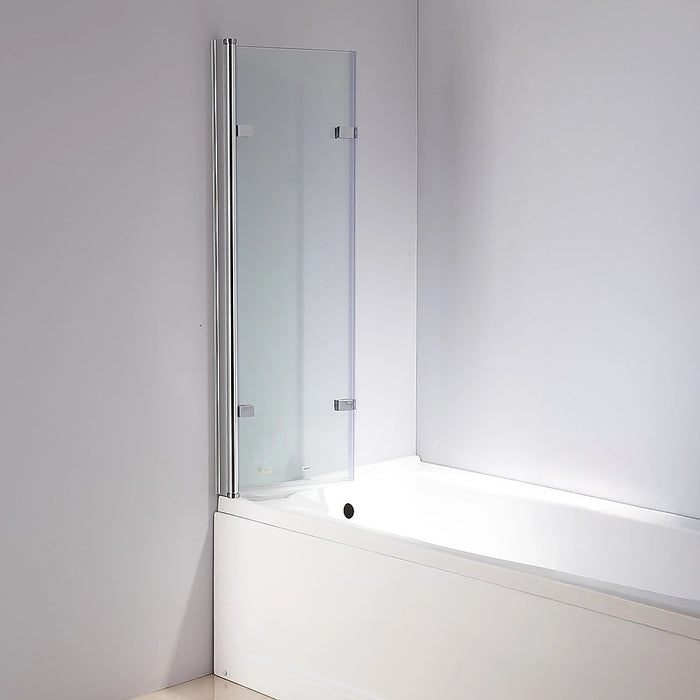 3 Fold Chrome Folding Bath Shower Screen Door Panel 1300mm x 1400mmHigh Quality