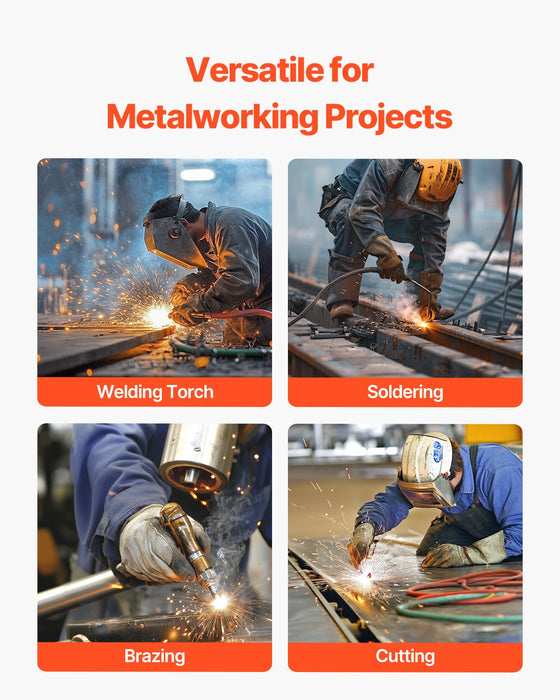 Oxygen Acetylene Hose 1/4-Inch x 50FT T Grade Hose 300PSI Max Working Pressure