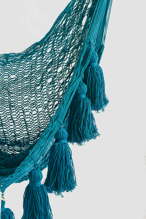 Deluxe Extra Large Mexican Hammock Swing Chair in Plain in Bondi Colour in Outdoor