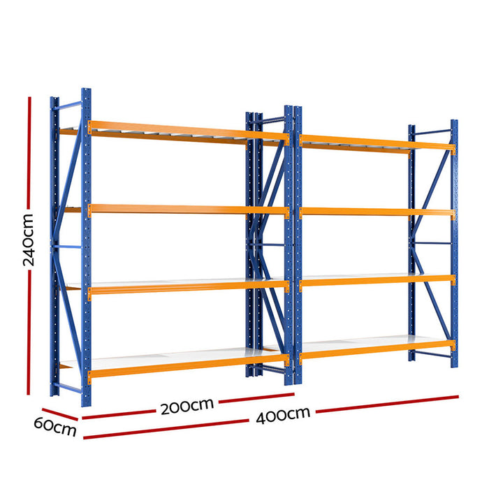 Giantz 4Mx2.4M Garage Shelving Warehouse Rack