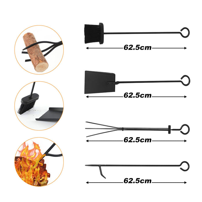 Firewood Rack With 4 Fireplace Tool Set Log Wood Holder Steel Large Storage Trade Me