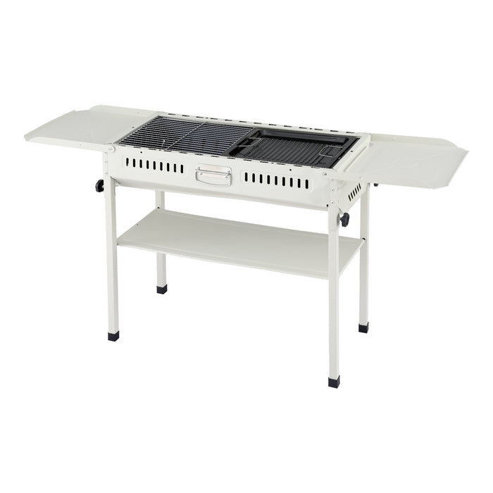Grillz Portable BBQ Grill w/ Stainless Steel Racks & Pans for Outdoor