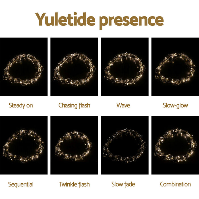 Jingle Jollys 3X3M Christmas Lights Curtain String Light 300 LED Warm White