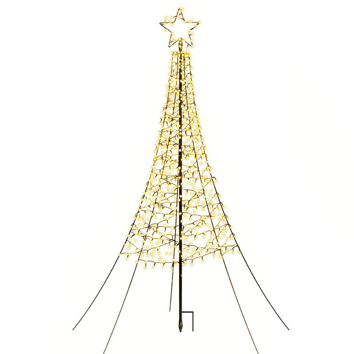 Jingle Jollys Solar Christmas Tree 2.1m 320 LED Net Lights Xmas Trees Decoration