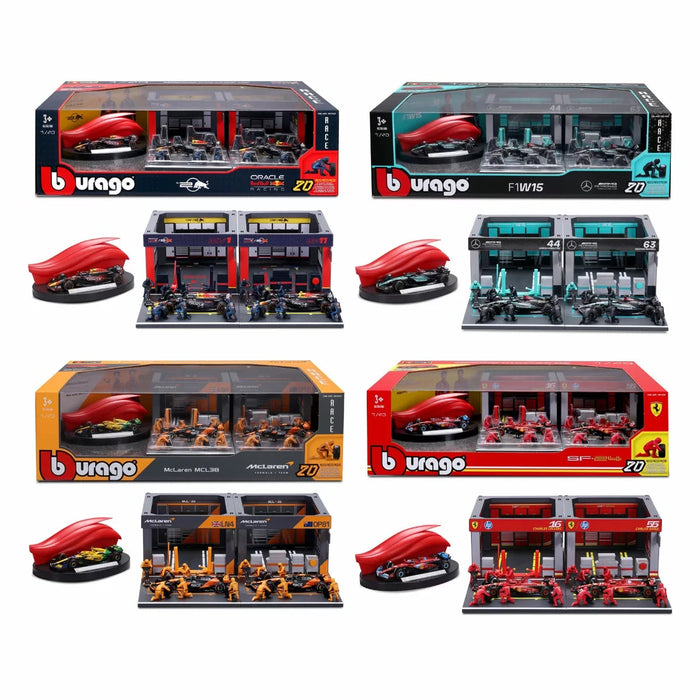 Burago 1:43 Formula Racing Model Die Cast 20PCS McLaren/Red Bull/Ferrari/Benz