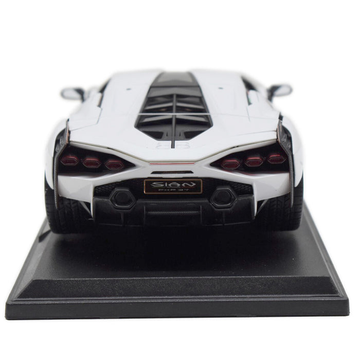 Maisto 1:18 Special Edition Metallic Diecast Car Model Lamborghini White Sian FKP37
