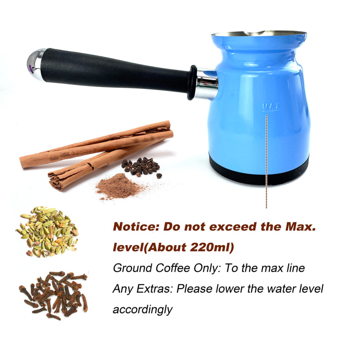 Electric Turkish Greek Arabic Coffee Maker New Automatic Sensor Anti Overflow 200ml