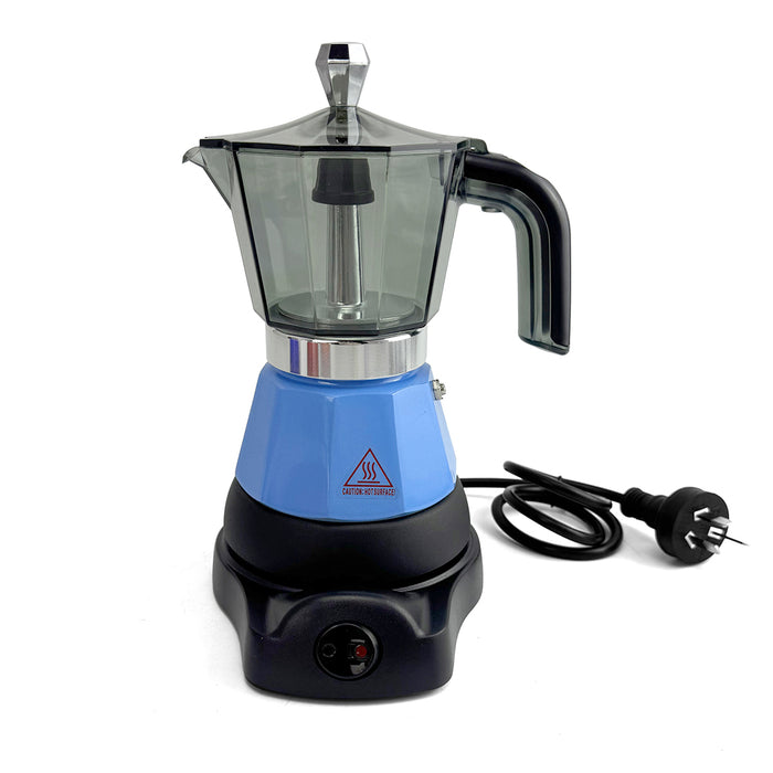 Electric Moka Coffee Maker Espresso Italian Classic Auto power off for Home 3/6Cups