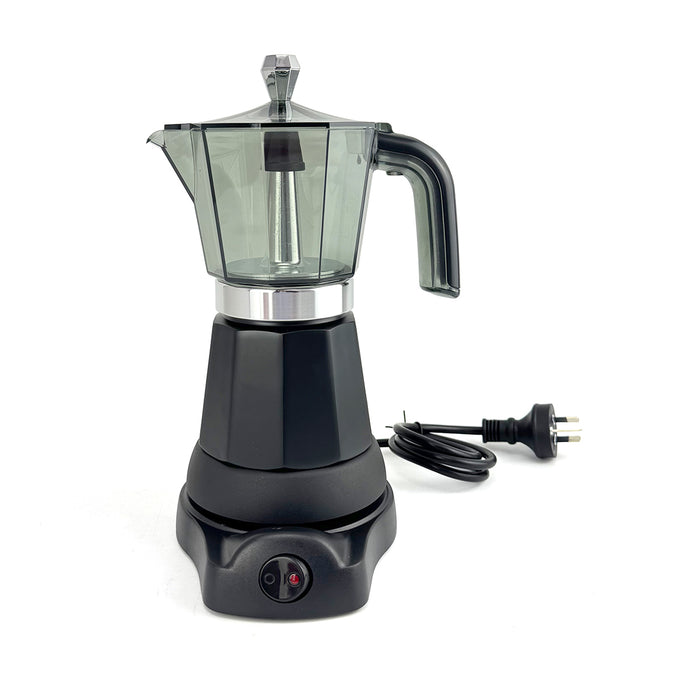 Electric Moka Coffee Maker Espresso Italian Classic Auto power off for Home 3/6Cups