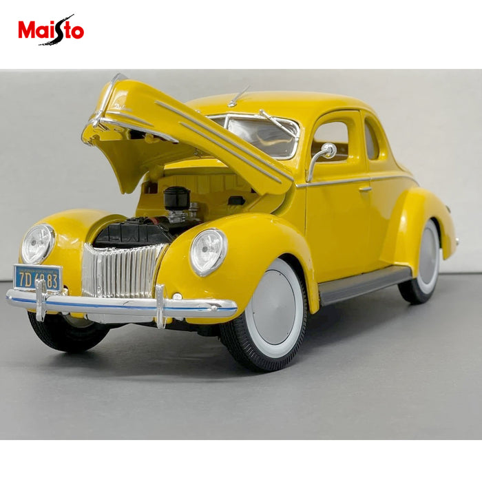 Maisto 1:18 1939 Ford Deluxe Coupe Car Model Metallic Diecast