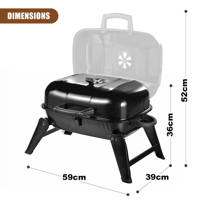 Portable Charcoal Grill – Mini BBQ Grill - Compact Tabletop Charcoal Grill for Camping, Outdoor Cooking, Folding Camping Grill for Picnics, Tailgating, Backyard Grilling