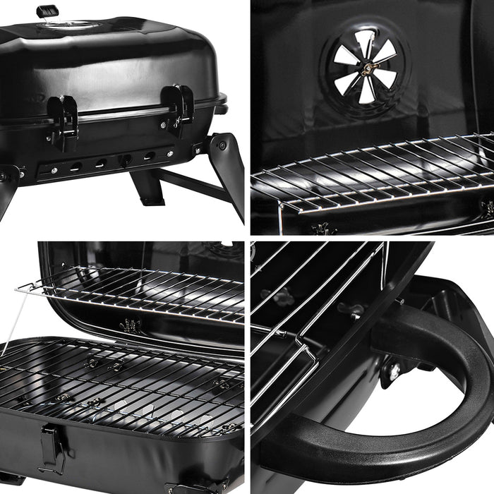 Portable Charcoal Grill – Mini BBQ Grill - Compact Tabletop Charcoal Grill for Camping, Outdoor Cooking, Folding Camping Grill for Picnics, Tailgating, Backyard Grilling