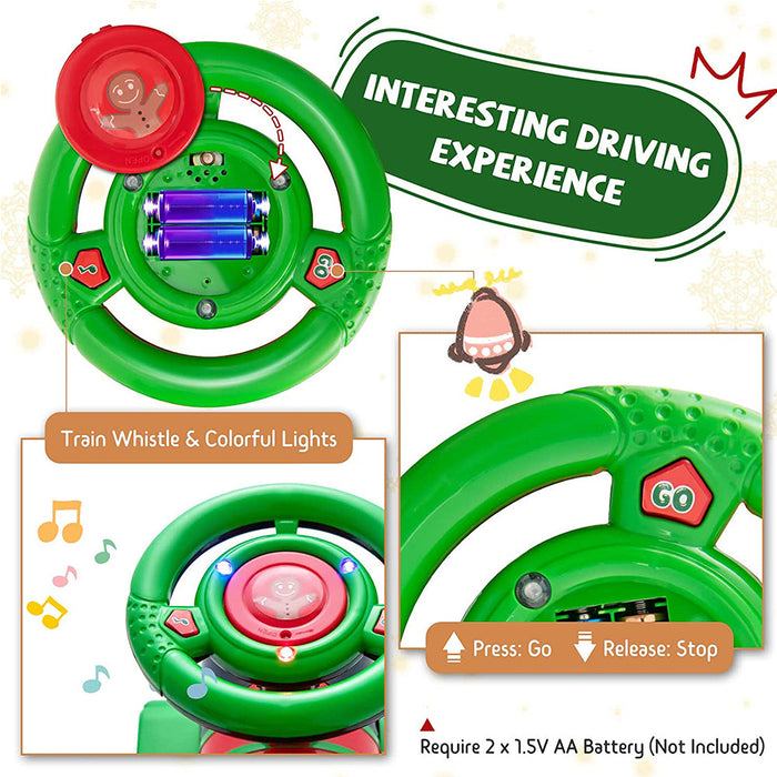 Kids Ride On Train Toy Car  Toddler Walker 6 Wheels Extra Music 3-Color Light -2018D